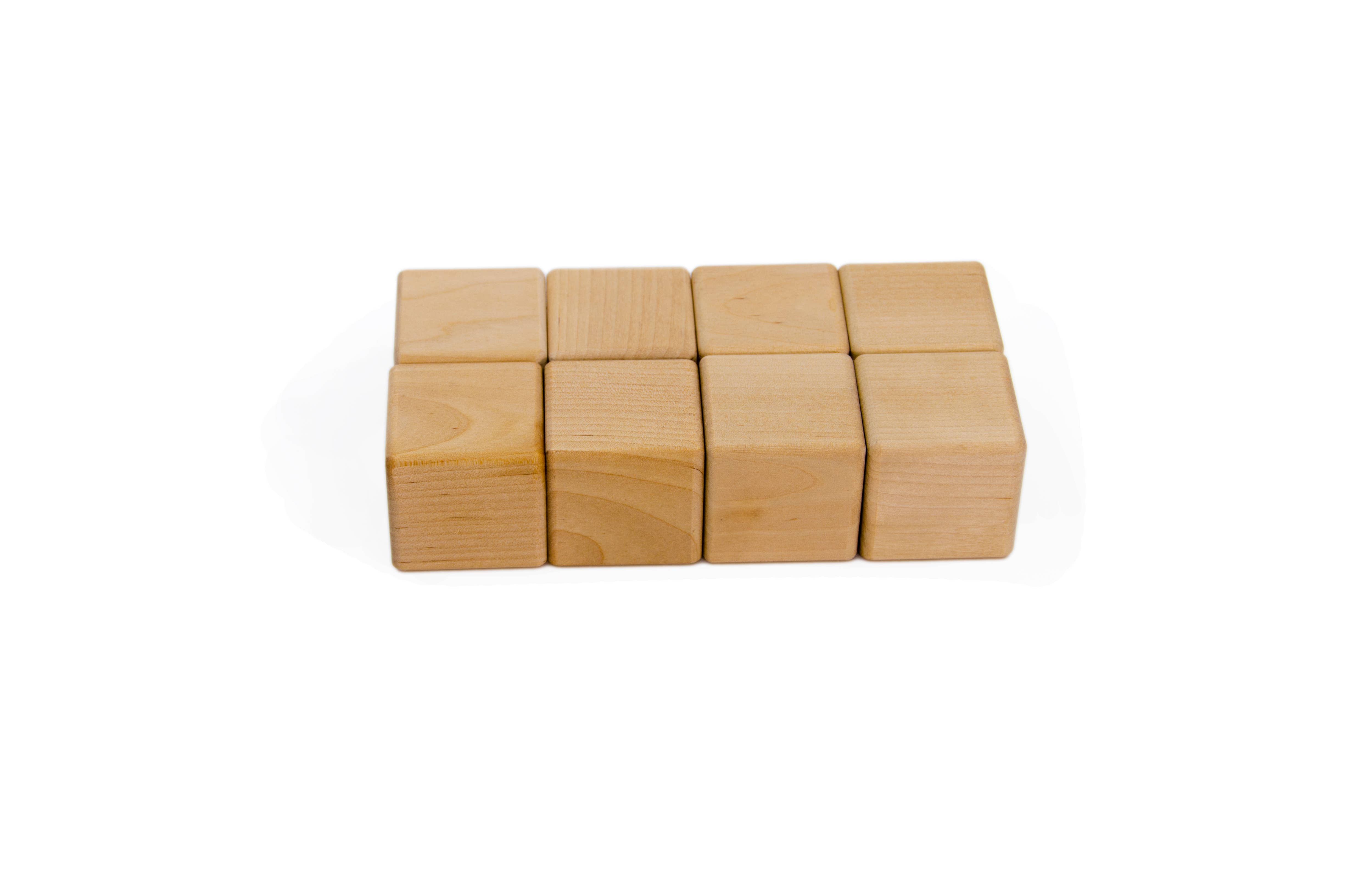 Carré en bois rond cube disques Craft blocs jouet créatif décoration briques eco